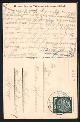 AK Altendambach, Gasthaus zur Frischen Quelle v. Aug. Zimmermann, Totalansicht