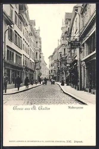 AK St. Gallen, Restaurant Zebra in der Multergasse