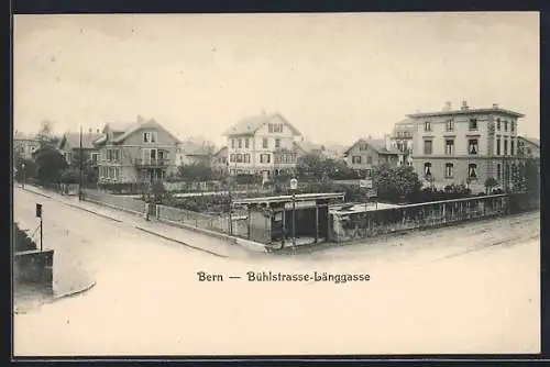 AK Bern, Die Haltestelle Bühlstrasse, Ecke Länggasse