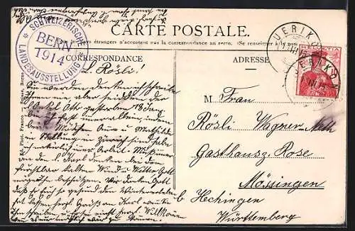 AK Bern, Kornhaus mit Knächtenmärit