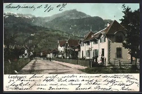 AK Landquart, Blick in die Bahnhofstrasse
