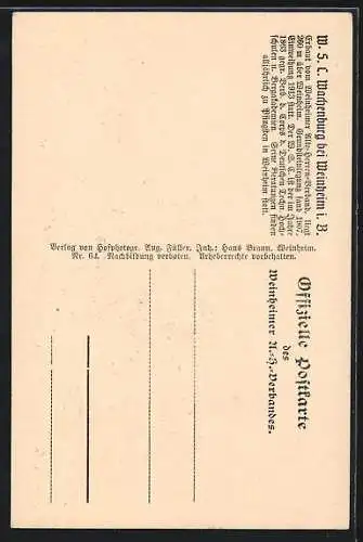 AK Weinheim / Bergstrasse, Birkenauer Tal mit Kutsche unter der Wachenburg