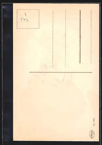 Künstler-AK Mädchen in Badeanzug sitzt auf einem Felsen