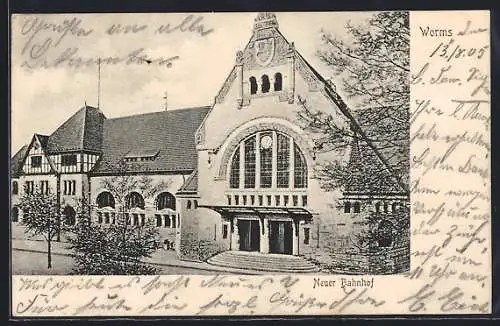 AK Worms, neuer Bahnhof