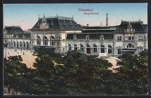 AK Düsseldorf, Blick auf den Hauptbahnhof
