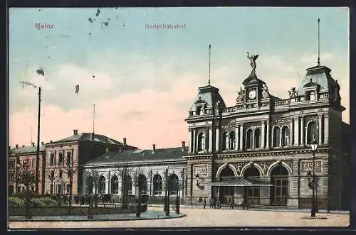 AK Mainz, Blick auf den Hauptbahnhof