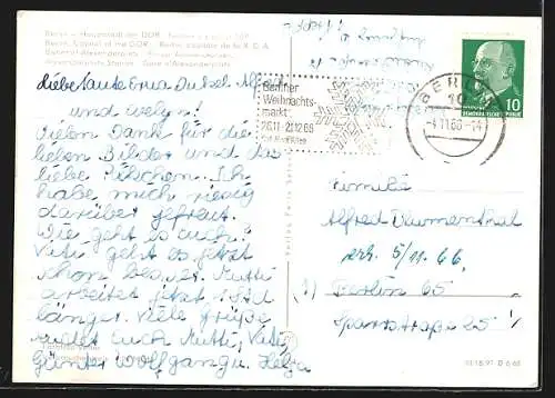 AK Berlin, Bahnhof Alexanderplatz mit Passanten, S-Bahn