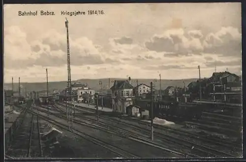 AK Bebra, Der Bahnhof in den Kriegsjahren 1914 /16