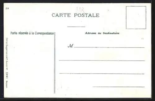 Passepartout-AK Gand, L`Eglise St. Bavon, Belgische Briefmarken