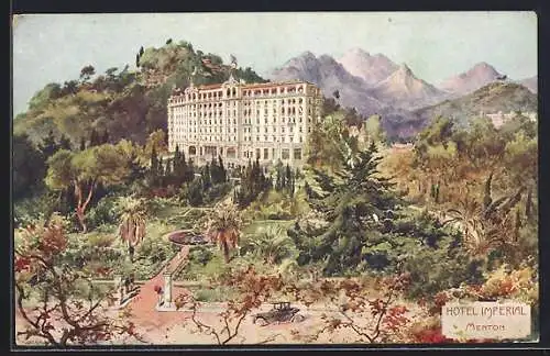Künstler-AK Menton, Hotel Imperial