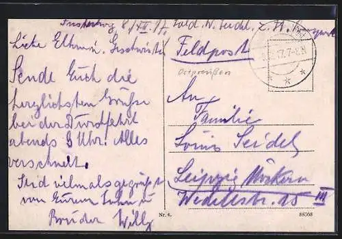 AK Insterburg, Blick in die Wilhelmstrasse