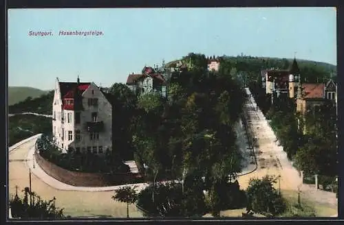 AK Stuttgart, Blick zur Hasenbergsteige