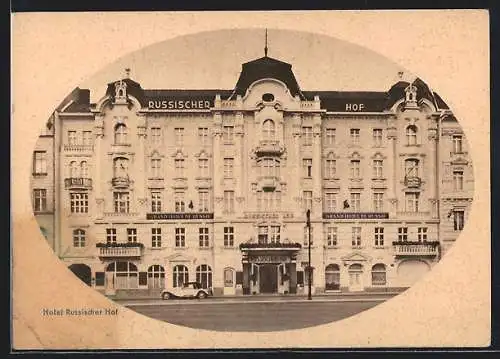 AK Berlin, Grand Hotel Russischer Hof im Rundbild, Georgenstrasse
