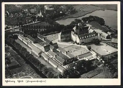 AK Schleswig, Fliegeraufnahme vom Schloss