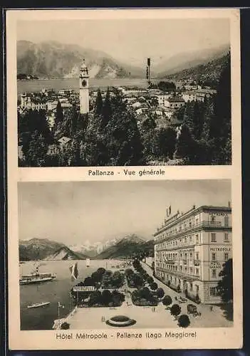 AK Pallanza, Hôtel Métropole, Vue générale, Lago Maggiore