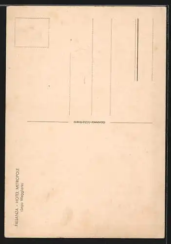 AK Pallanza, Hôtel Métropole, Vue générale, Lago Maggiore