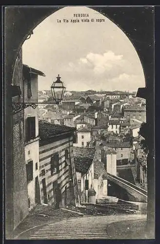 AK Perugia, La Via Appia vista di sopra