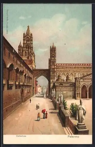 Lithographie Palermo, Cathedrale