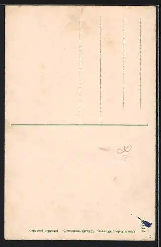 AK Ein guter Tropfen, Weingeniesser mit Weinglas