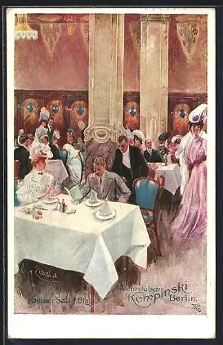 AK Berlin, Weinstuben Kempinski, Gelber Saal