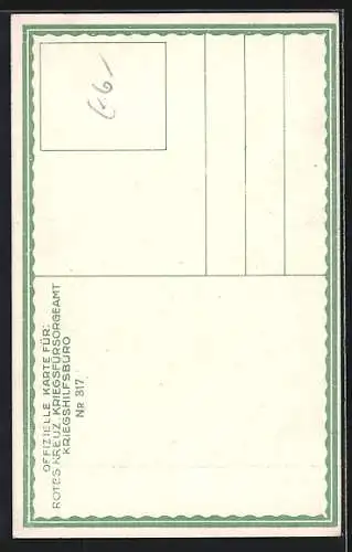 Künstler-AK Rotes Kreuz Nr. 317, Heilige auf Schlachtfeld