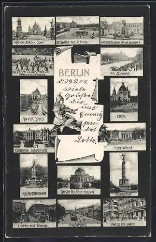 AK Berlin, Schinkelplatz mit Dom, Zeughaus, Dom