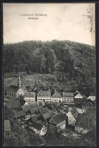 AK Wirsberg, Ortsansicht mit Marktplatz