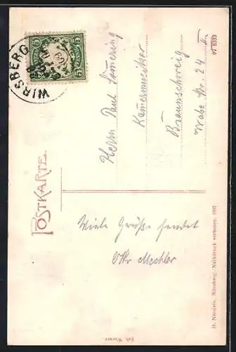 AK Wirsberg, Ortsansicht mit Marktplatz