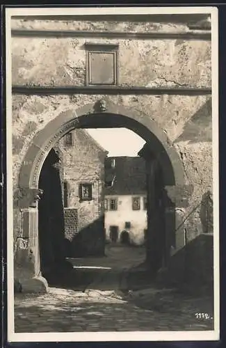 AK Rothenfels / Main, Burgthor im Sonnenschein