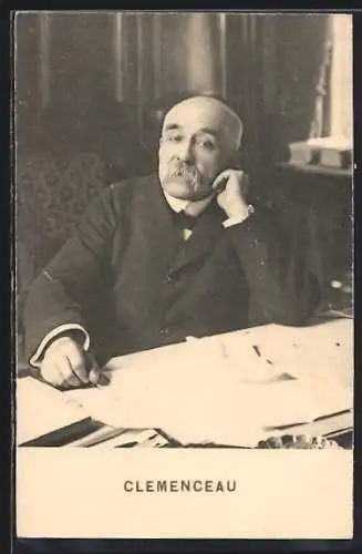 AK Portrait de Clemenceau par Manuel