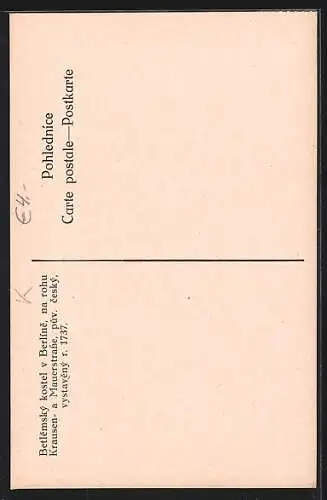 AK Berlin, Böhmische Kirche in der Mauerstrasse