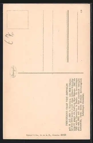 AK Ferdinand Graf von Zeppelin, Offizier