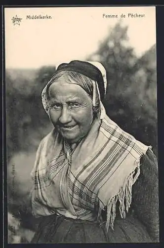 AK Nieuport-Bains, Femme de Pécheur