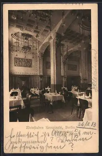 AK Berlin, Weinstuben Kempinski, Grauer Saal