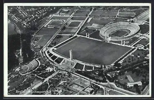 AK Berlin, Das Reichssportfeld aus der Luft gesehen