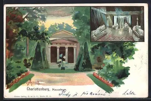 Künstler-AK Carl Münch: Berlin-Charlottenburg, Ansichten vom Mausoleum