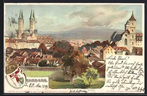 Lithographie Bamberg, Teilansicht