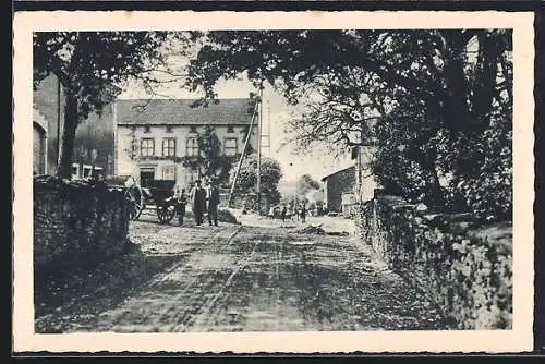 AK Leidingen / Saar, Ehemalige deutsch-französische Grenzstrasse
