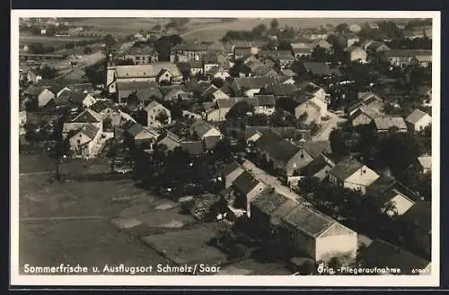 AK Schmelz / Saar, Ortspanorama, orig. Fliegeraufnahme