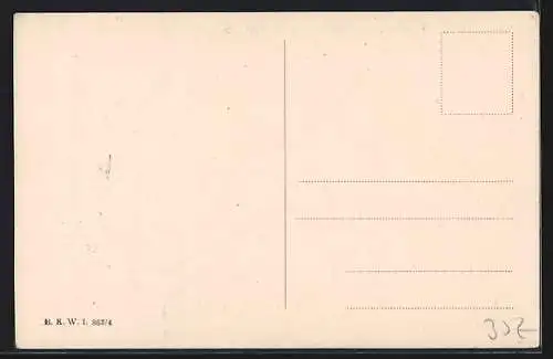 AK Älterer Mann liest am Tisch, Neujahrsgruss