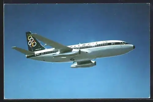 AK Olympic Airways, Flugzeug Boeing 737-200 am Himmel