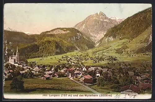 AK Lungern, Gesamtansicht mit Umgebung und Wylerhorn