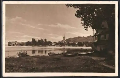 AK Steckborn, Ortspanorama vom Untersee aus