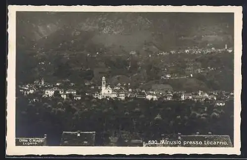 AK Minusio presso Locarno, Veduta generale
