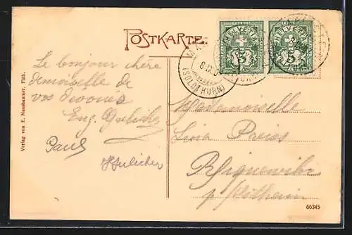 AK Mariastein, Ortsansicht mit Landstrasse u. Umgebung aus der Vogelschau