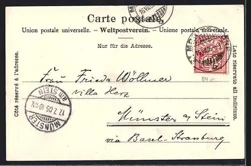 AK St. Moritz-Dorf, Totalansicht mit Piz Languard aus der Vogelschau