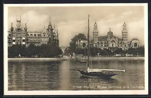 AK Zürich, Rotes Schloss und Tonhalle