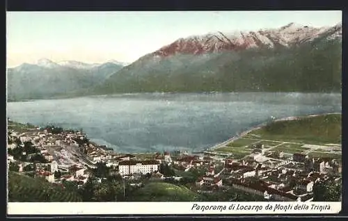 AK Locarno, Panorama di Locarno da Monti della Trinita