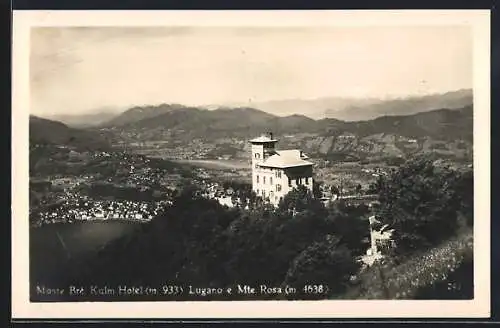 AK Lugano, Monte Bré Kulm, Lugano e Mte. Rosa