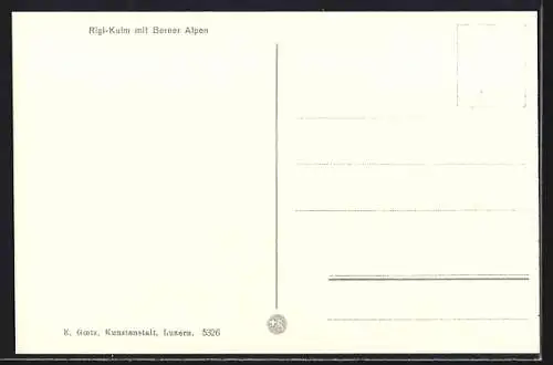 AK Rigi-Kulm, Ortsansicht mit Berner Alpen